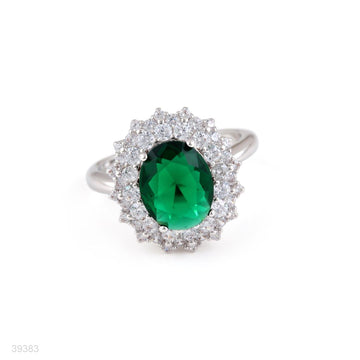 ring delicate 3a zircon oval lux-silver-green