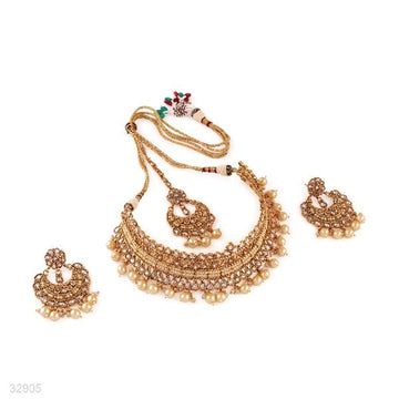 choker n+e+t semi frm plk gld-pearl