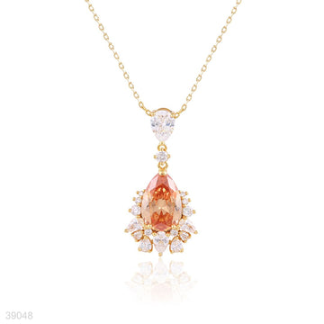 pendant classy drop zircon lux-gold-champagne