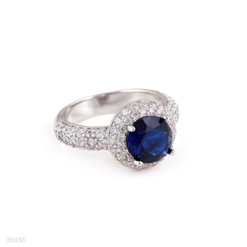 ring zircon solit pave bezel lux-silver-blue